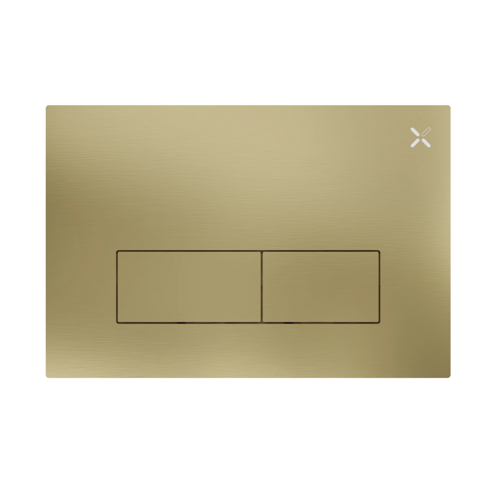 Crosswater MPRO Stainless Steel Brushed Brass Dual Flush Plate